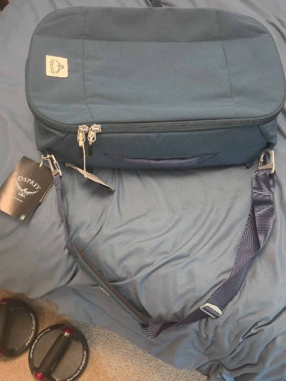 NWT OSPREY Teal Blue Arcane 30L Duffel Pack